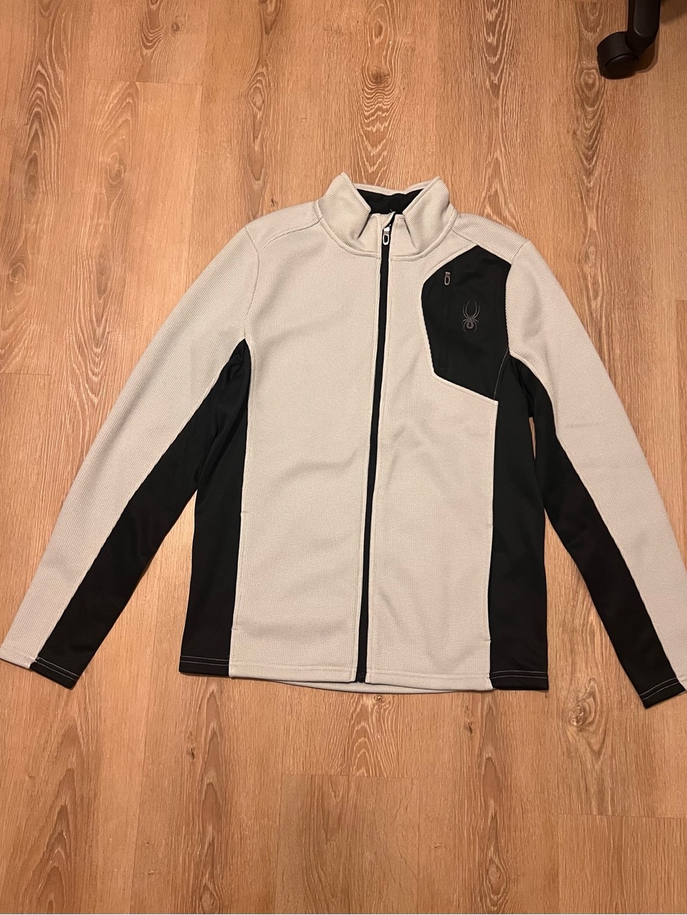 Spyder Light Gray and Black Full-Zip Jacket